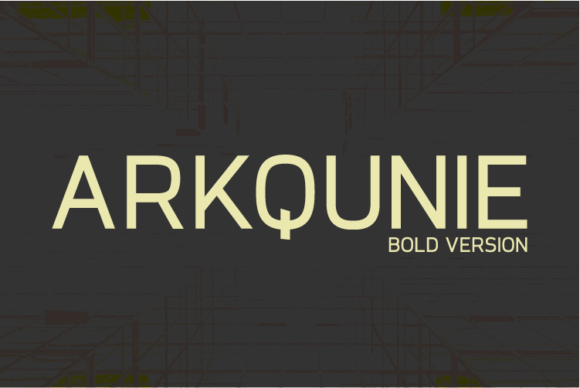 Arkqunie Bold Font - Featured Image