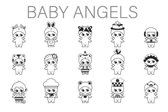 Baby Angels Dingbats Font - Featured Image