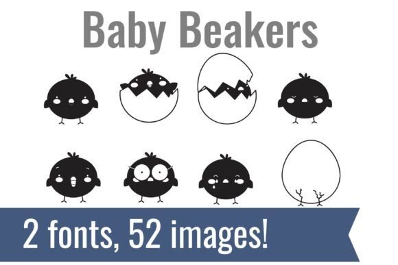 Baby Beakers Dingbats Font - Featured Image