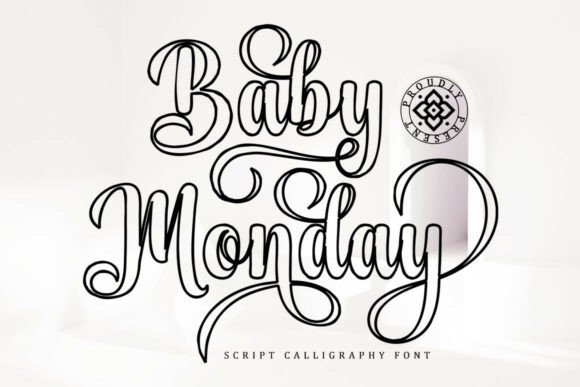 Baby Monday Outline Font - Featured Image
