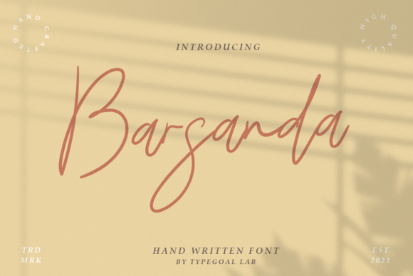 Barsanda Script Font - Featured Image