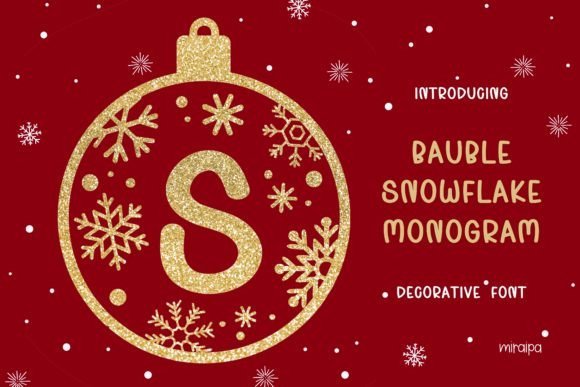 Bauble Snowflake Font - Featured Image