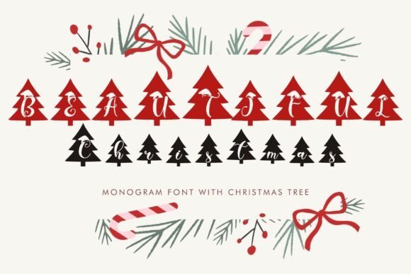 Beautiful Christmas Tree Font - Featured Image
