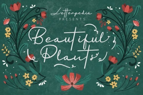 Beautiful Plants Font - Featured Image
