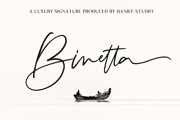 Binetta Signature Font - Featured Image