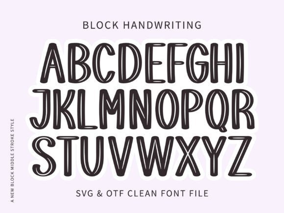 Block Handwriting Font - Featured Image