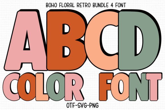 Boho Floral Retro Font - Featured Image