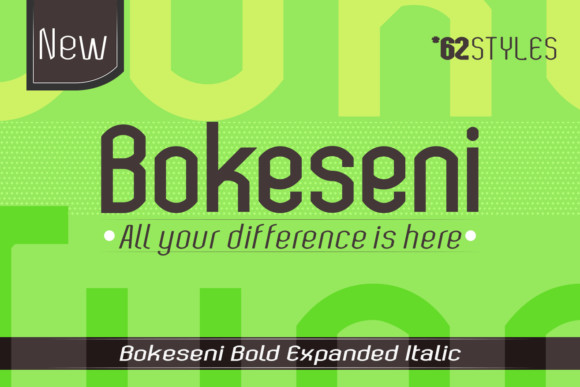 Bokeseni Bold Expanded Italic Font - Featured Image