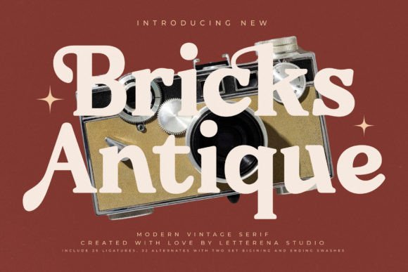 Bricks Antique Font - Featured Image
