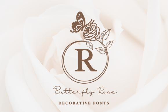 Butterfly Rose Monogram Font - Featured Image