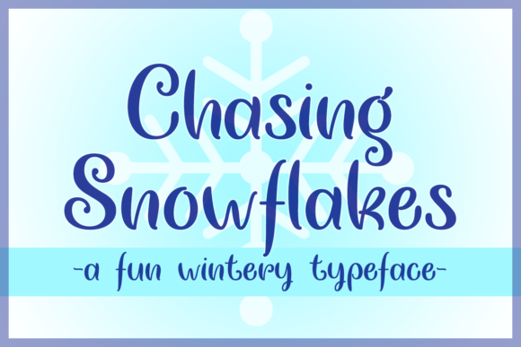 Chasing Snowflakes Font - Featured Image