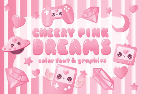 Cheery Pink Dreams Font - Featured Image