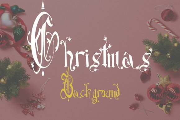 Christmas Background Font - Featured Image