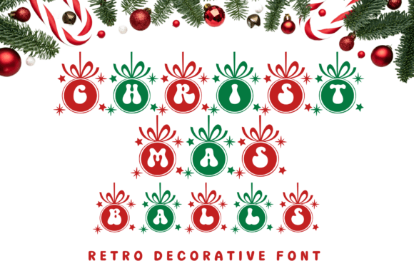 Christmas Balls Retro Font - Featured Image