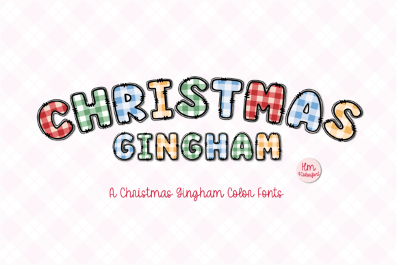 Christmas Gingham Font - Featured Image