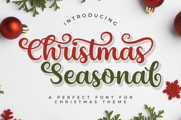 Christmas Seasonal Font - Featured Image