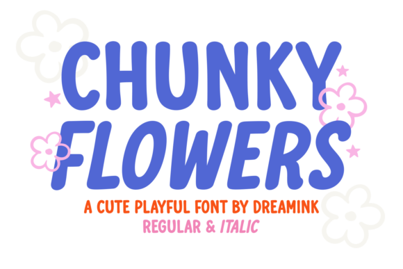 Chunky Flowers Font - Featured Image