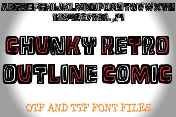 Chunky Retro Outline Comic Font - Featured Image