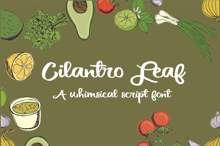 Cilantro Leaf Font - Featured Image