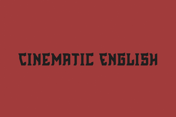 Cinematic English Font - Featured Image