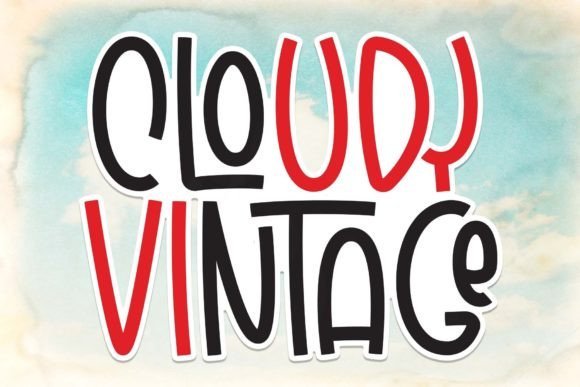 Cloudy Vintage Font - Featured Image