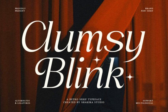 Clumsy Blink Font - Featured Image