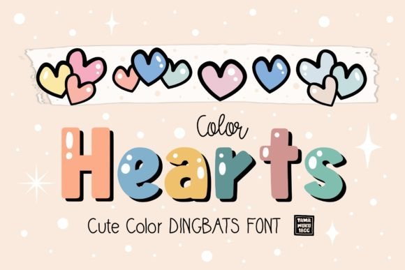 Color Hearts Font - Featured Image
