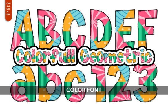 Colorfull Geometric Font - Featured Image