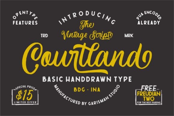 Courtland Font - Featured Image