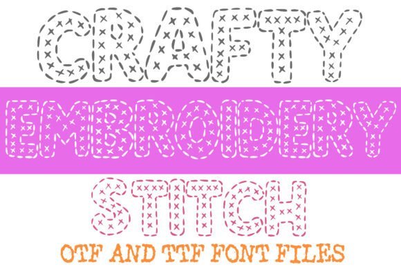 Crafty Embroidery Stitch Font - Featured Image
