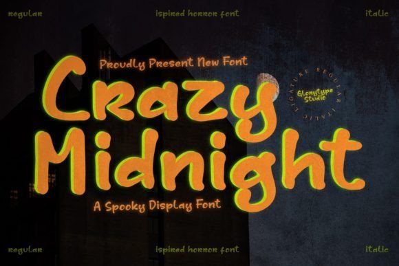 Crazy Midnight Font - Featured Image