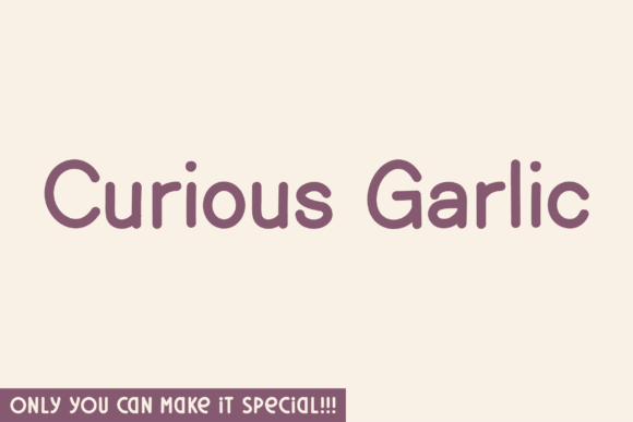 Curious Garlic Font - Featured Image