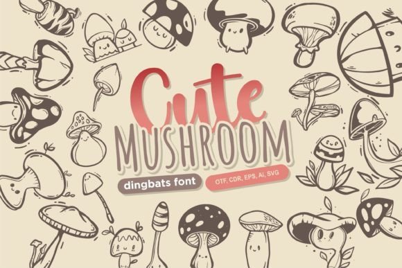 Cute Mushroom Font - Featured Image