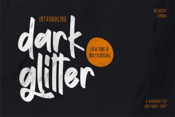 Dark Glitter Font - Featured Image