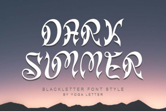 Dark Summer Font - Featured Image