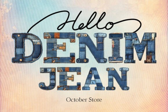 Denim Jean Alphabet Font - Featured Image