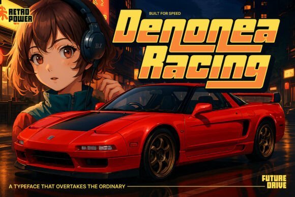 Denonea Racing Font - Featured Image