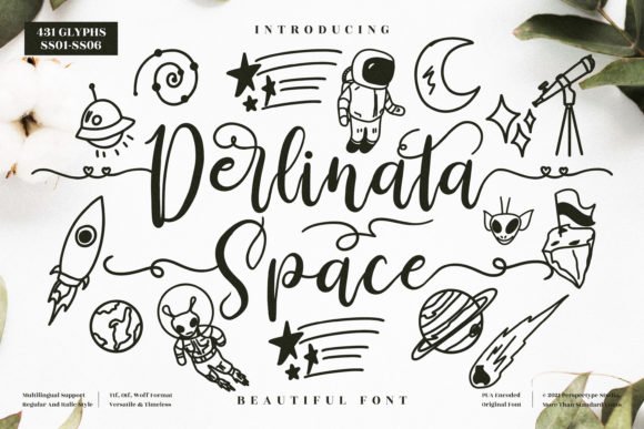 Derlinata Space Font - Featured Image