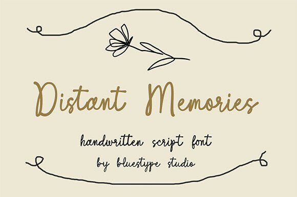 Distant Memories Font - Featured Image