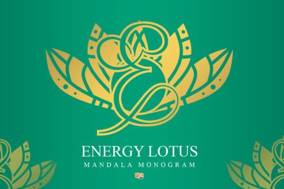 Energy Lotus Mandala Monogram Font - Featured Image