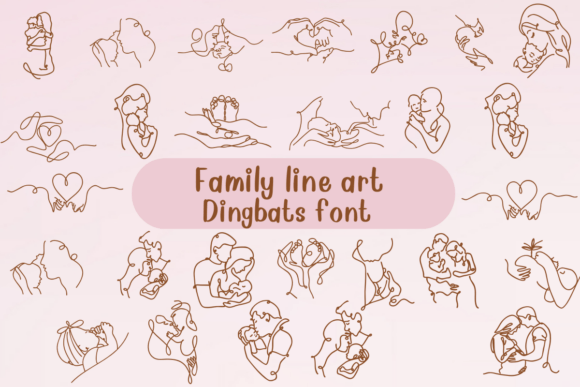 Family Line Art Font - Featured Image