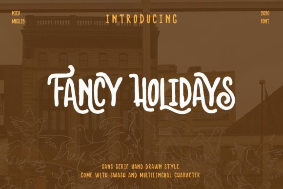 Fancy Holidays Font - Featured Image