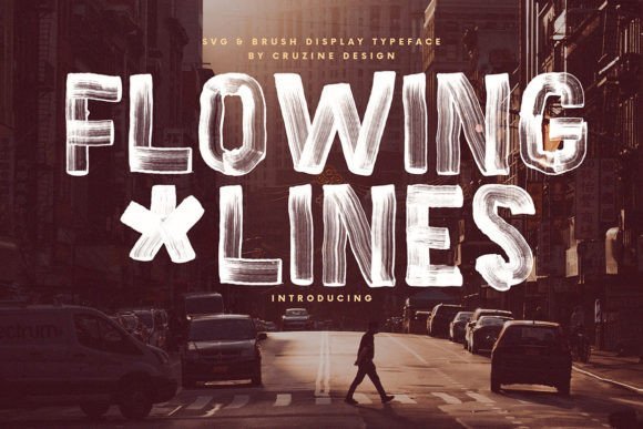 Flowing Lines Font - Featured Image