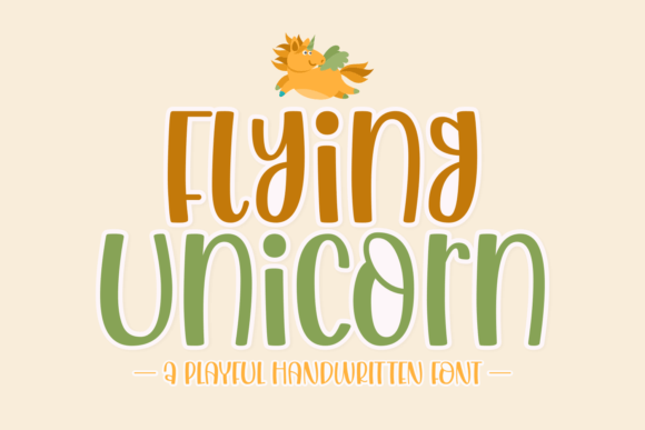Flying Unicorn Font - Featured Image