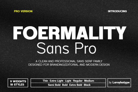 Foermality Sans Pro Font - Featured Image