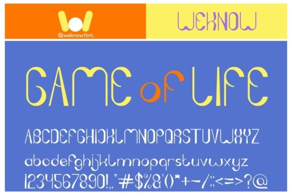 Game of Life Font - Featured Image