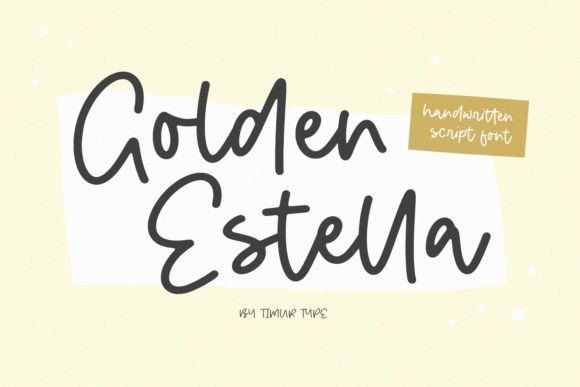 Golden Estella Font - Featured Image
