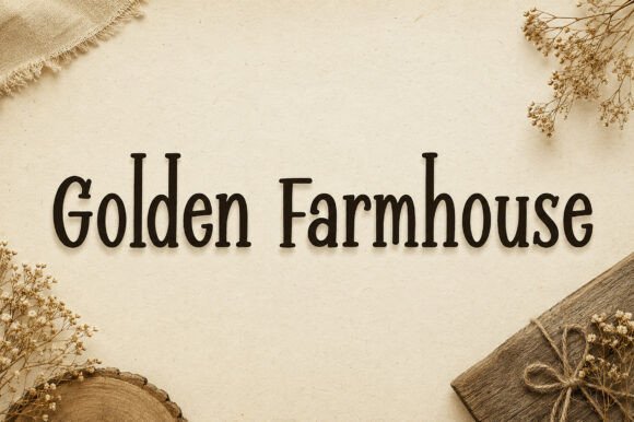 Golden Farmhouse Font - Featured Image
