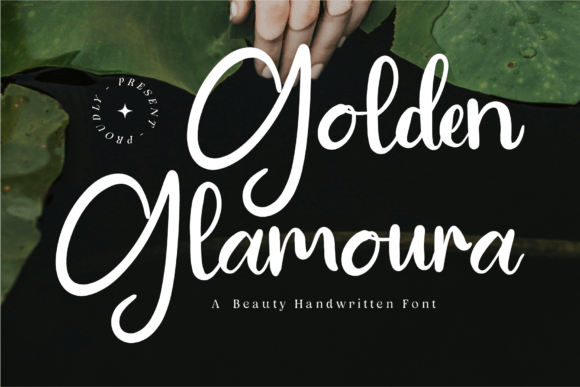 Golden Glamoura Font - Featured Image