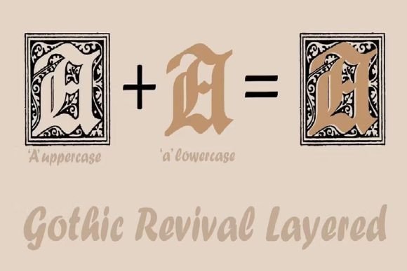 Gothic Revival Layered Font - Featured Image